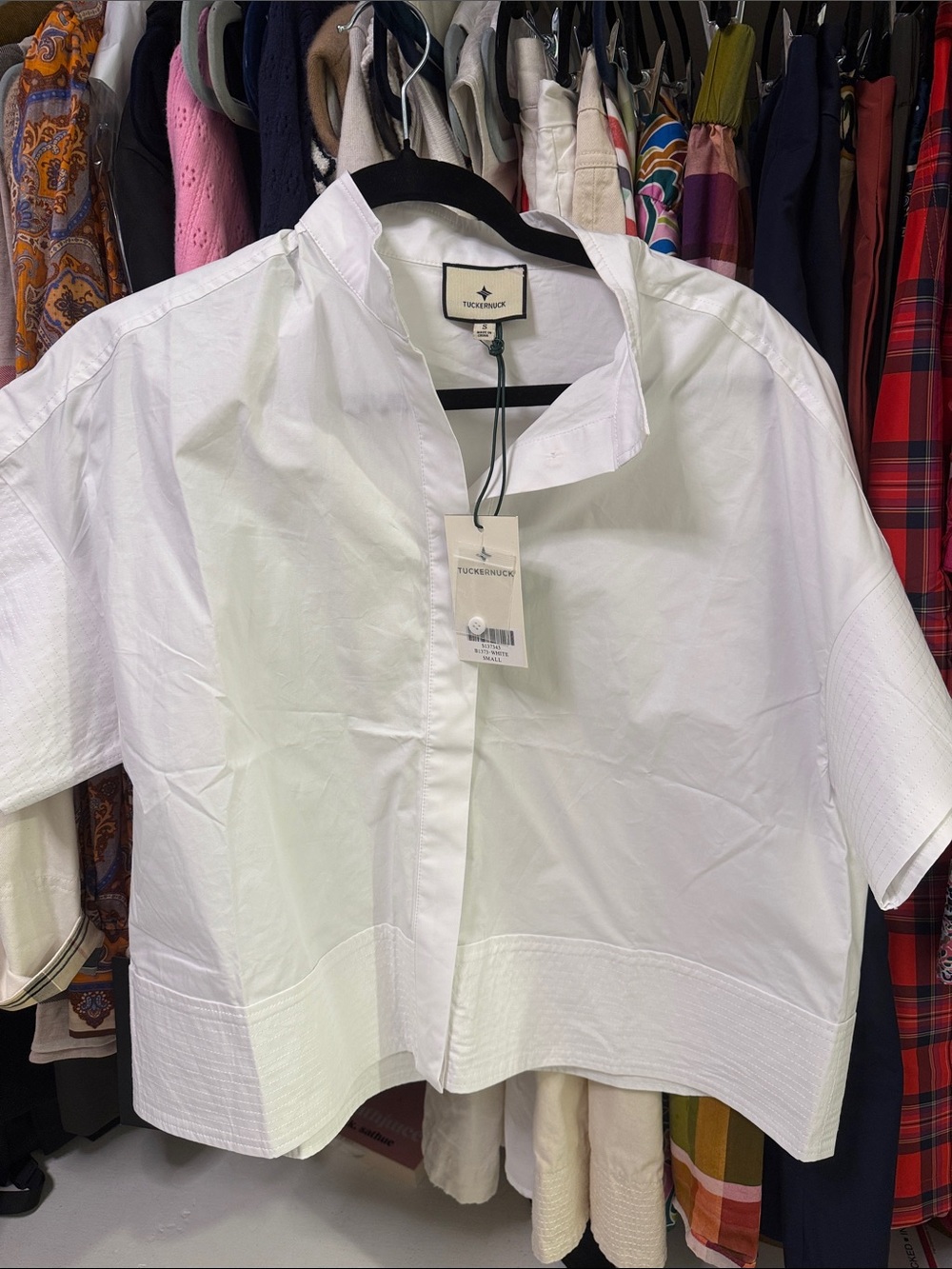 Tuckernuck White Trapunto Stitch Sofia Shirt - Picture 5 of 5
